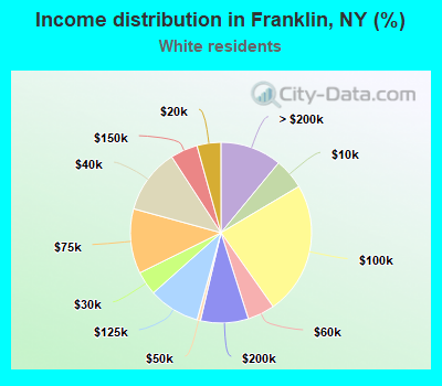 Income distribution in Franklin, NY (%)
