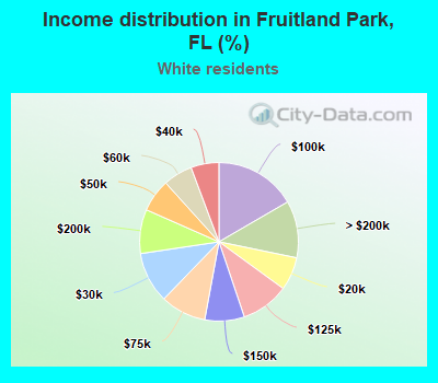 Income distribution in Fruitland Park, FL (%)