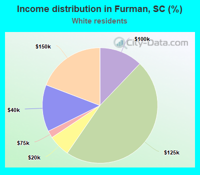 Income distribution in Furman, SC (%)