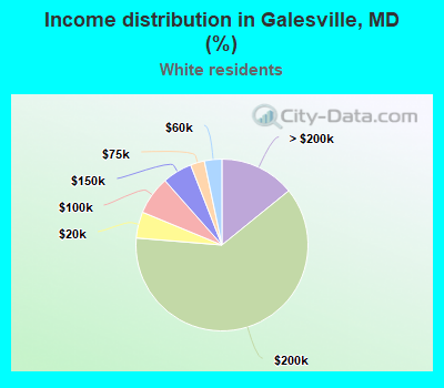 Income distribution in Galesville, MD (%)