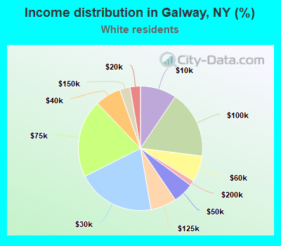 Income distribution in Galway, NY (%)