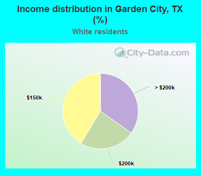 Income distribution in Garden City, TX (%)