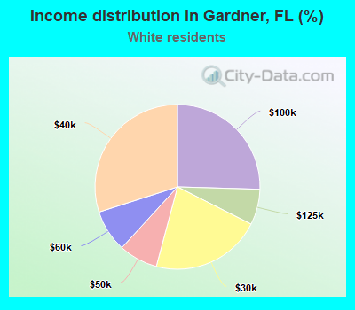 Income distribution in Gardner, FL (%)
