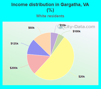 Income distribution in Gargatha, VA (%)