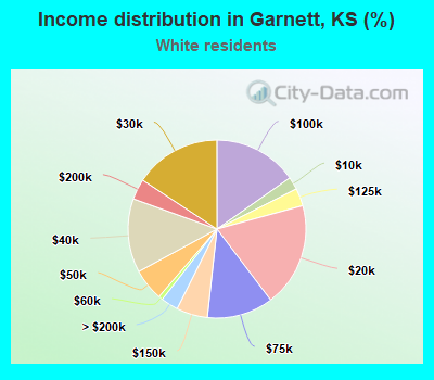 Income distribution in Garnett, KS (%)
