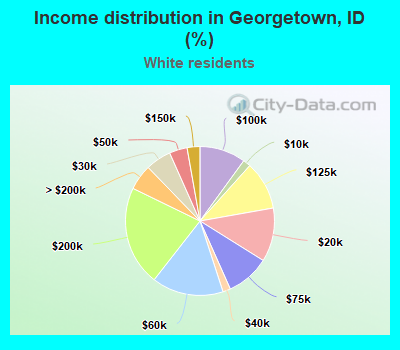 Income distribution in Georgetown, ID (%)