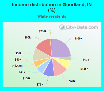Income distribution in Goodland, IN (%)