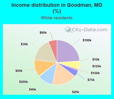 Income distribution in Goodman, MO (%)