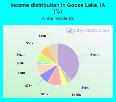 Income distribution in Goose Lake, IA (%)