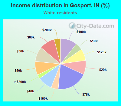 Income distribution in Gosport, IN (%)