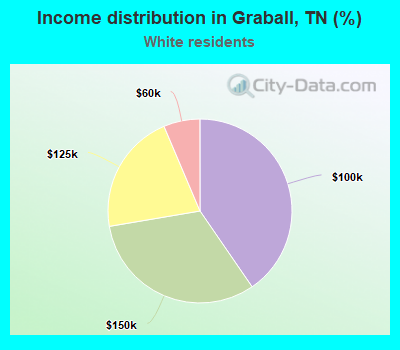 Income distribution in Graball, TN (%)