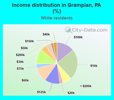 Income distribution in Grampian, PA (%)