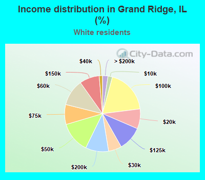 Income distribution in Grand Ridge, IL (%)