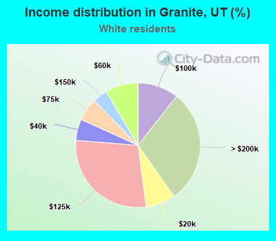 Income distribution in Granite, UT (%)