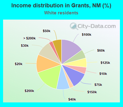 Income distribution in Grants, NM (%)