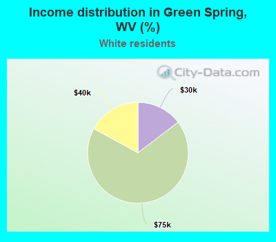 Income distribution in Green Spring, WV (%)