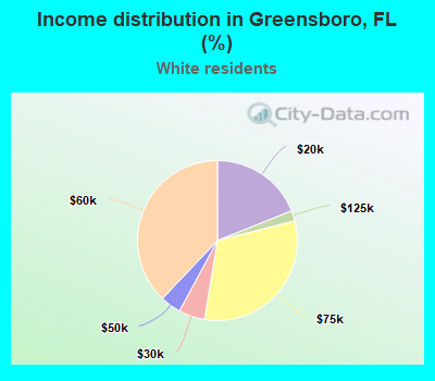 Income distribution in Greensboro, FL (%)