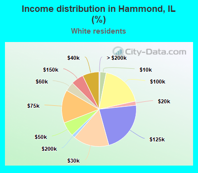 Income distribution in Hammond, IL (%)