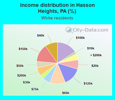 Income distribution in Hasson Heights, PA (%)