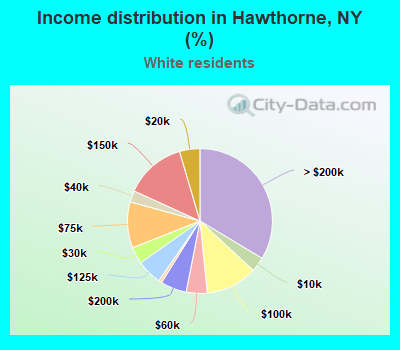 Income distribution in Hawthorne, NY (%)