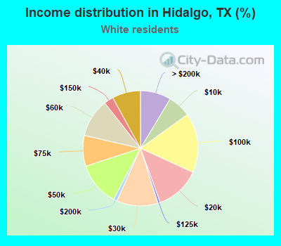 Income distribution in Hidalgo, TX (%)
