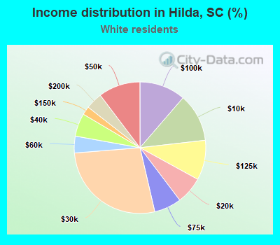 Income distribution in Hilda, SC (%)