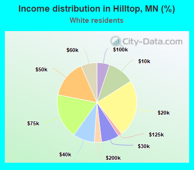 Income distribution in Hilltop, MN (%)