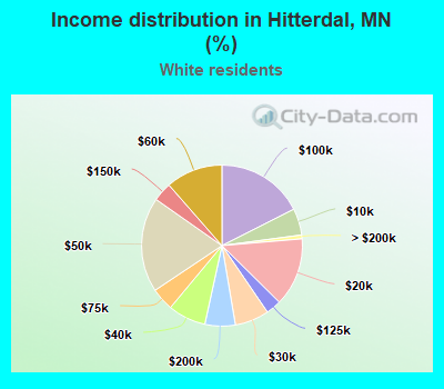 Income distribution in Hitterdal, MN (%)