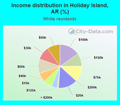 Income distribution in Holiday Island, AR (%)