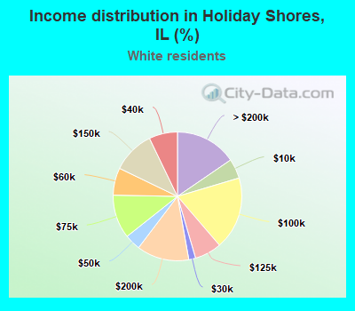 Income distribution in Holiday Shores, IL (%)