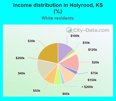 Income distribution in Holyrood, KS (%)
