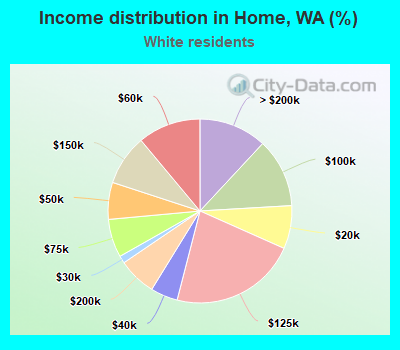 Income distribution in Home, WA (%)