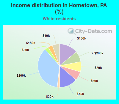 Income distribution in Hometown, PA (%)