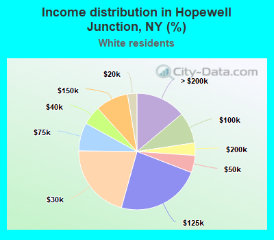 Income distribution in Hopewell Junction, NY (%)