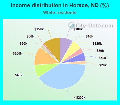 Income distribution in Horace, ND (%)