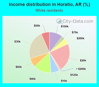 Income distribution in Horatio, AR (%)