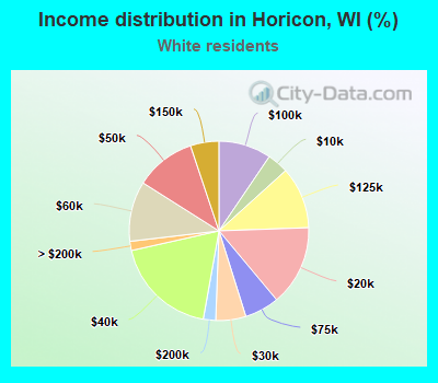 Income distribution in Horicon, WI (%)