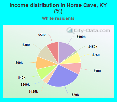 Income distribution in Horse Cave, KY (%)