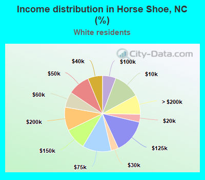 Income distribution in Horse Shoe, NC (%)