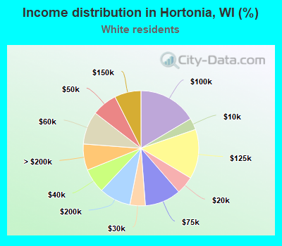 Income distribution in Hortonia, WI (%)