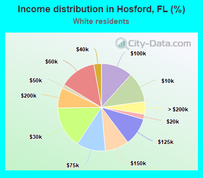 Income distribution in Hosford, FL (%)
