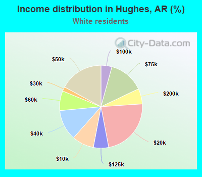 Income distribution in Hughes, AR (%)