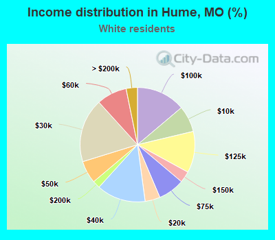 Income distribution in Hume, MO (%)