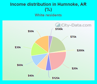 Income distribution in Humnoke, AR (%)