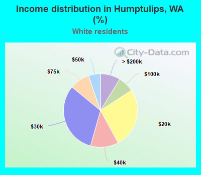 Income distribution in Humptulips, WA (%)