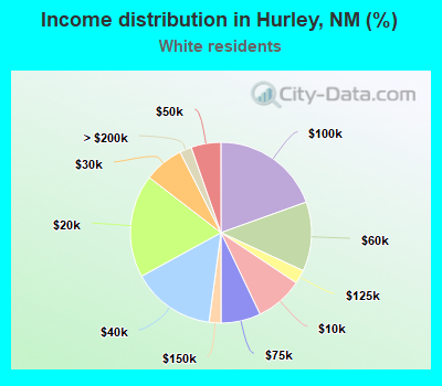 Income distribution in Hurley, NM (%)