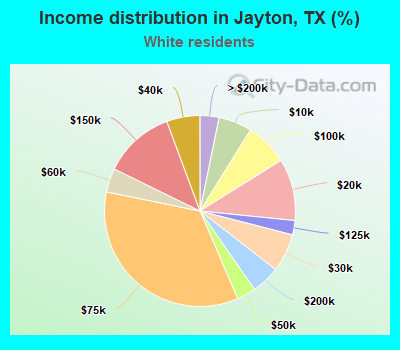 Income distribution in Jayton, TX (%)