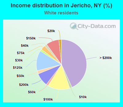 Income distribution in Jericho, NY (%)