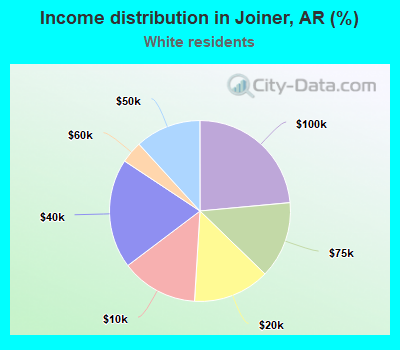 Income distribution in Joiner, AR (%)