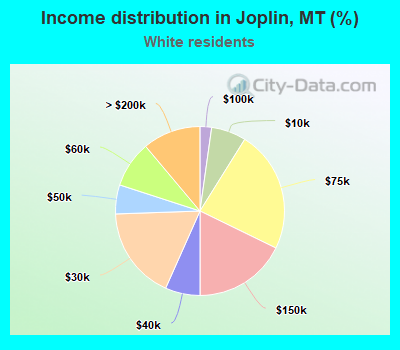 Income distribution in Joplin, MT (%)